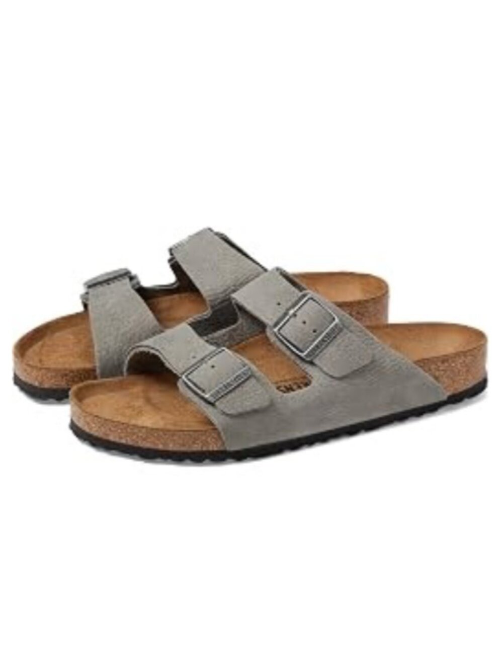 Birkenstock Arizona Nubuck Leather Sandals, Whale Gray, size 45, worn only twice